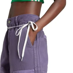 adidas Originals Kseniaschnaider Patchwork Straight Leg Jeans in Purple