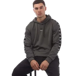 adidas Originals Mono Tape Overhead Hoodie in Grey