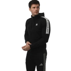 adidas Originals Originals Edge Full-Zip Hoodie in Black-White