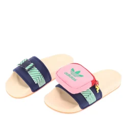 adidas Originals Pouchylette Slide Sandals in Navy