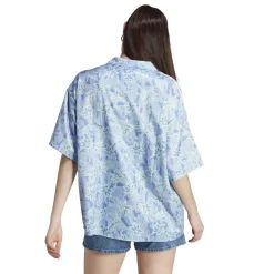 adidas Originals Relaxed Fit Resort Shirt in Blue