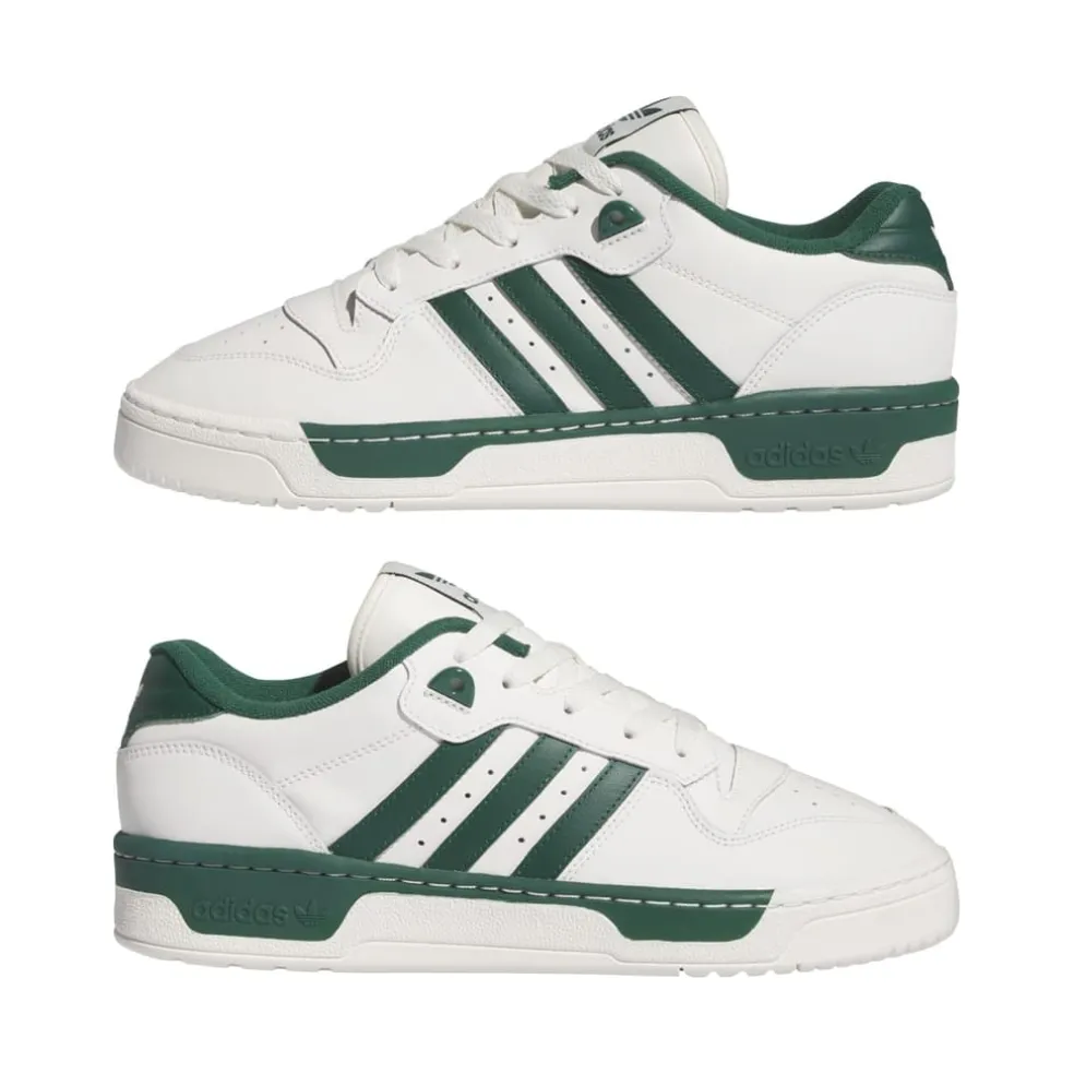 adidas Originals Rivalry Low Trainers in White Green