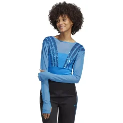 adidas Originals Santiago Slim Fit Scoop Neck Bodysuit in Blue