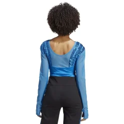adidas Originals Santiago Slim Fit Scoop Neck Bodysuit in Blue