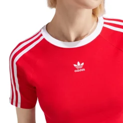 adidas Originals 3-Stripes Baby T-Shirt in Red