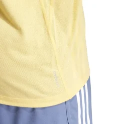 adidas Own The Run 3-Stripes T-Shirt in Yellow