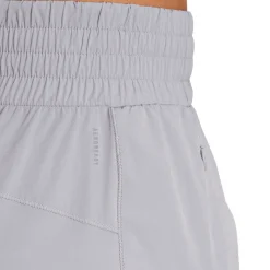 adidas Pacer Stretch-Woven Zipper Pocket Lux Shorts in Grey