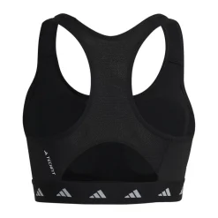 adidas Power Medium Impact Scoop Neck Bra in Black