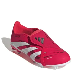 adidas Predator League Fold Over Tongue Childrens Firm Ground Football Boots in Red