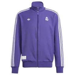 adidas Real Madrid Terraces Icon Tracksuit Top in Purple