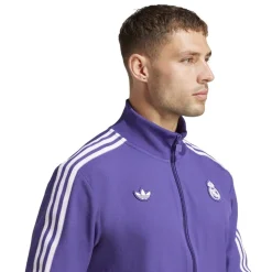 adidas Real Madrid Terraces Icon Tracksuit Top in Purple