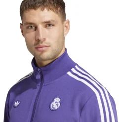 adidas Real Madrid Terraces Icon Tracksuit Top in Purple