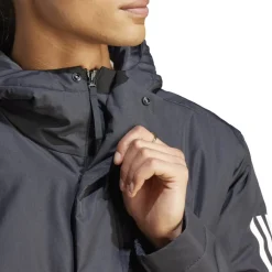 adidas 3s Hooded Jacket in Black
