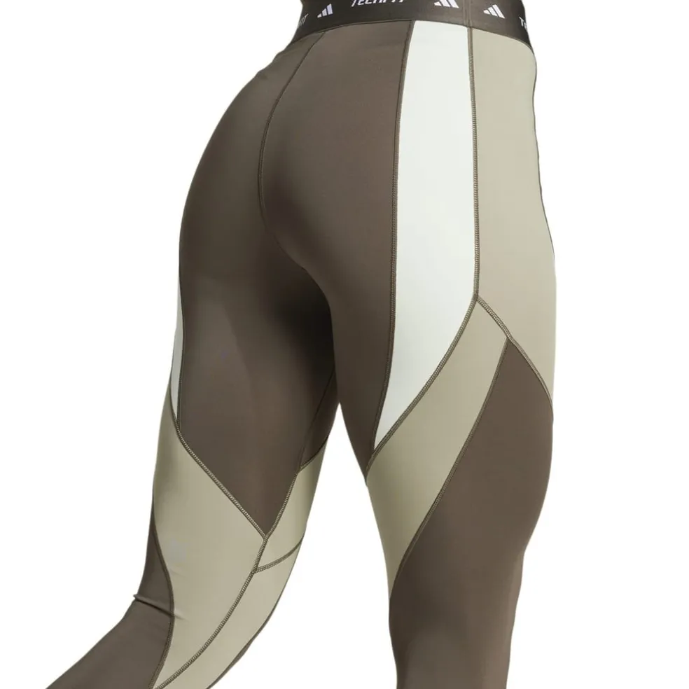 adidas Techfit 7 8 Colorblock Leggings in Green