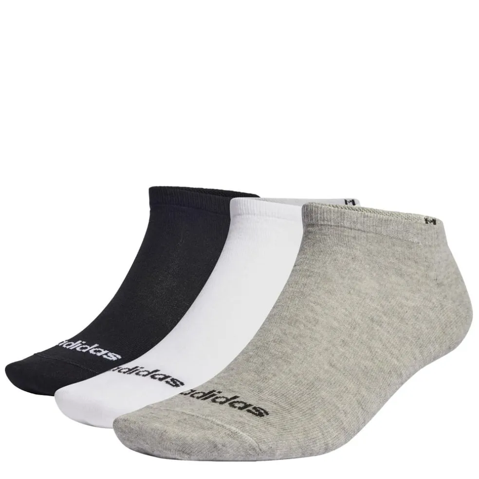 adidas Thin Linear Low Cut Socks 3p in Multi