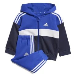 adidas Tiberio 3 Stripes Colorblock Fleece Track Suit Infants in Blue