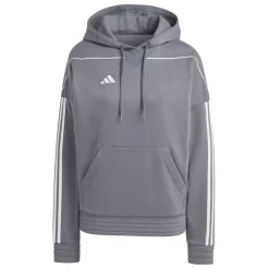 adidas Tiro Hooded Relaxed Fit Sweatshirt in Grey