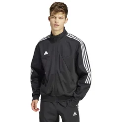 adidas Tiro Material Mix Track Jacket in Black