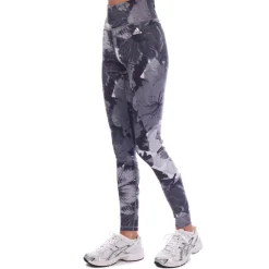 adidas Training Essentials Printed High-Waisted Leggings in Grey