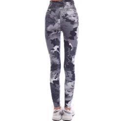 adidas Training Essentials Printed High-Waisted Leggings in Grey
