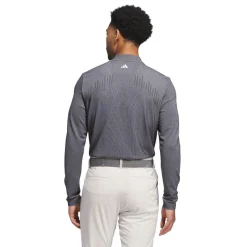 adidas Ultimate365 Tour Primeknit Long Sleeve Polo Shirt in Black