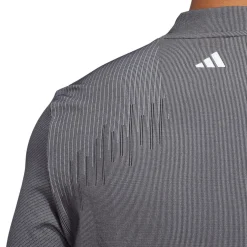 adidas Ultimate365 Tour Primeknit Long Sleeve Polo Shirt in Black