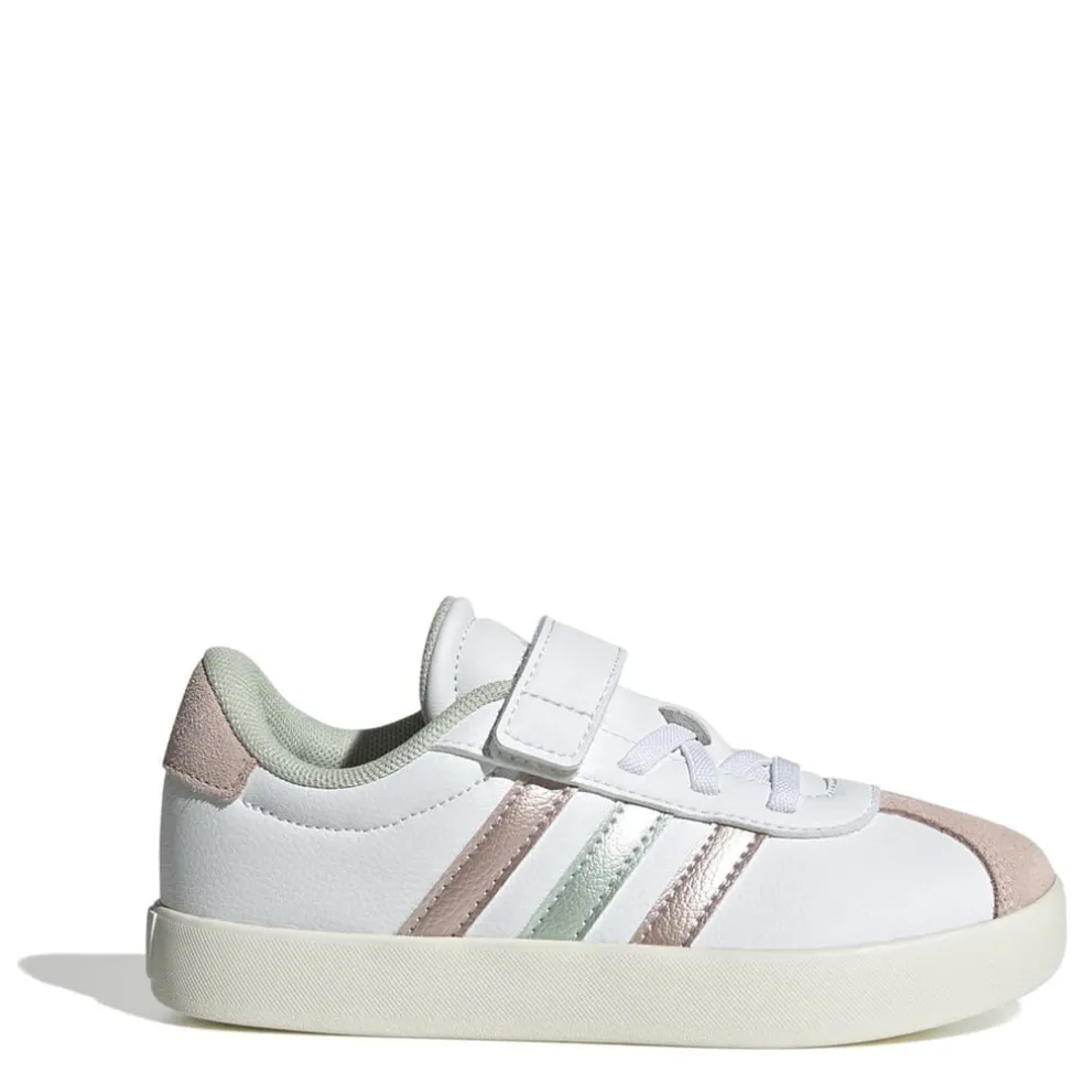 adidas Vl Court 3.0 El C Low Top Trainers Girls in White