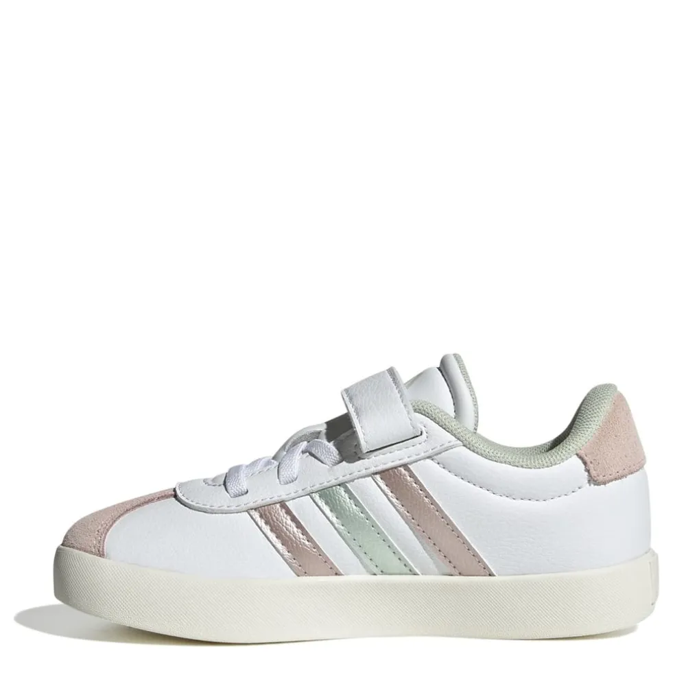 adidas Vl Court 3.0 El C Low Top Trainers Girls in White