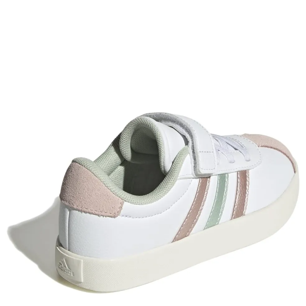 adidas Vl Court 3.0 El C Low Top Trainers Girls in White