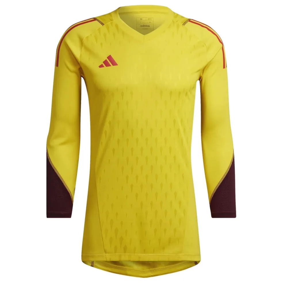 adidas V-Neck Regular Fit T-Shirt in Yellow