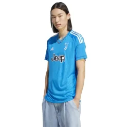 adidas V-Neck Regular Fit Short Sleeve Shirt in Blue