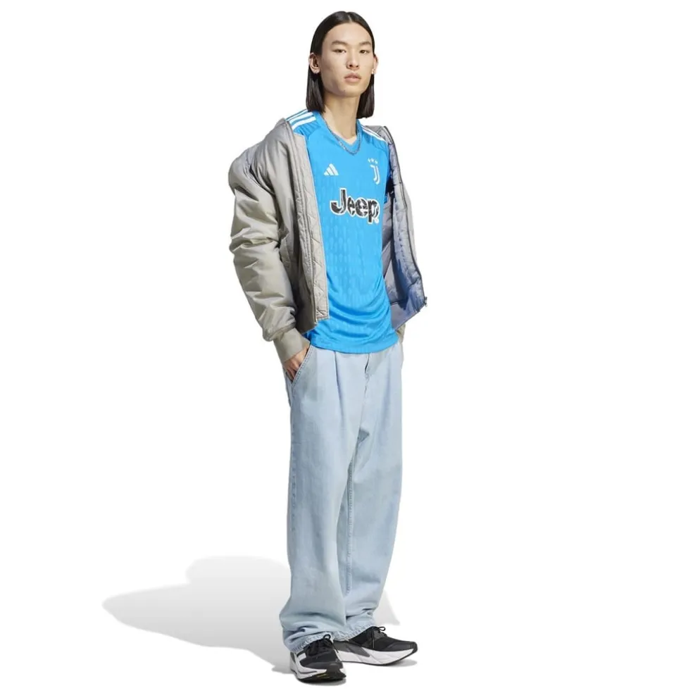 adidas V-Neck Regular Fit Short Sleeve Shirt in Blue