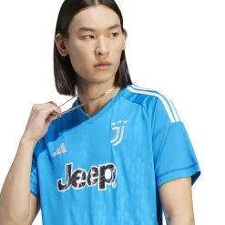 adidas V-Neck Regular Fit Short Sleeve Shirt in Blue