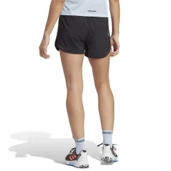 adidas Walking Curved Hem Athletic Shorts in Black