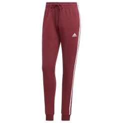 adidas Womens 3 Stripes Pants Slim in Red