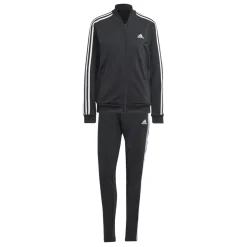 adidas Womens Back 2 Basics 3 Stripes Tracksuit in Black