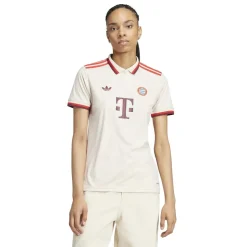 adidas Womens Fcb 3 Jersey W T-Shirt in Beige