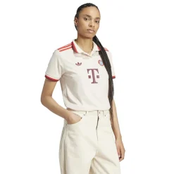 adidas Womens Fcb 3 Jersey W T-Shirt in Beige