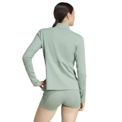 adidas Womens Hyglm 1 4zip Gym Top in Green