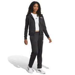 adidas Womens Linear Tracksuit in Black
