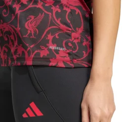 adidas Womens Liverpool Pre Match Shirt 2025 2026 in Black