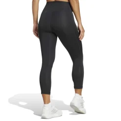 adidas Womens Optime Essentials Stash Three Quarterleggings in Black