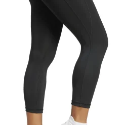 adidas Womens Optime Essentials Stash Three Quarterleggings in Black