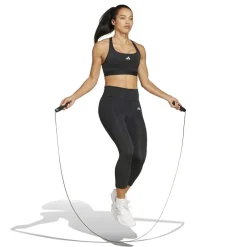 adidas Womens Optime Essentials Stash Three Quarterleggings in Black