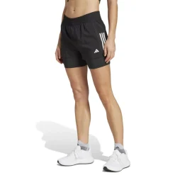 adidas Womens Own The Run 2 In 1 Running Shorts in Black