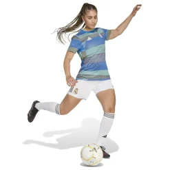 adidas Womens Real Madrid Pre Match Shirt 2025 2026 in Blue