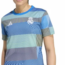 adidas Womens Real Madrid Pre Match Shirt 2025 2026 in Blue