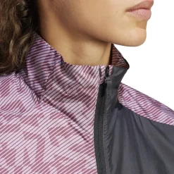 adidas Womens Trail Wind J W Running Jacket in Red