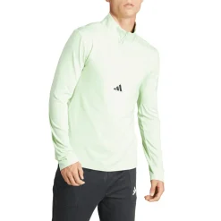 adidas Workout Quarter-Zip Top in Green