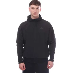 adidas Z.N.E. Woven Full-Zip Hooded Track Top in Black